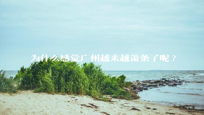 为什么感觉广州越来越萧条了呢?