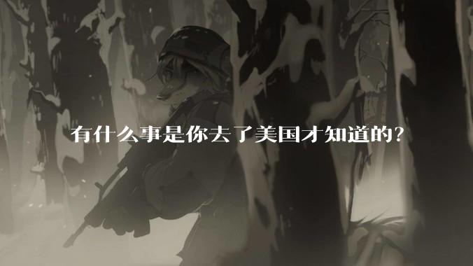有什么事是你去了美国才知道的？